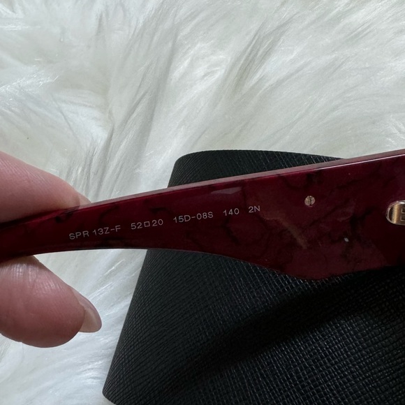 NWT Prada PR13ZS 15D08S Etruscan Marble Red Cat Eye Women Sunglasses - Picture 5 of 15